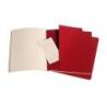 Zestaw 3 zeszytów MOLESKINE Cahier, XL, 19x25cm, w linie, 120 stron, cranberry red