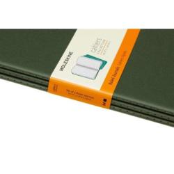 Zestaw 3 zeszytów MOLESKINE Cahier, XL, 19x25cm, w linie, 120 stron, myrtle green