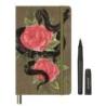 Zestaw KAWECO X MOLESKINE 2025, notes Snake Roses, L, 13x21cm, w linie + długopis, w pudełku