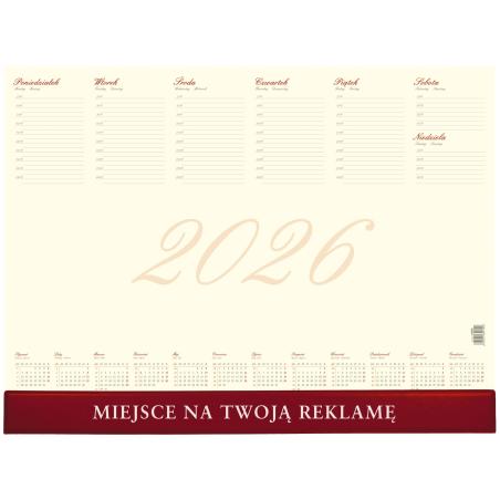 Biuwer Business KB049K mix 2026 Wokół Nas - elegancki kalendarz biurkowy do organizacji czasu