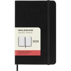 Kalendarz dzienny MOLESKINE 2026, 12M, P, twarda oprawa, 9x14cm, czarny