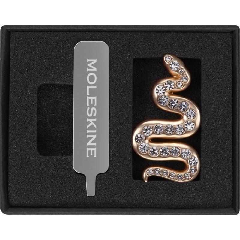 Przypinka MOLESKINE Crystal Snake 2025, złota