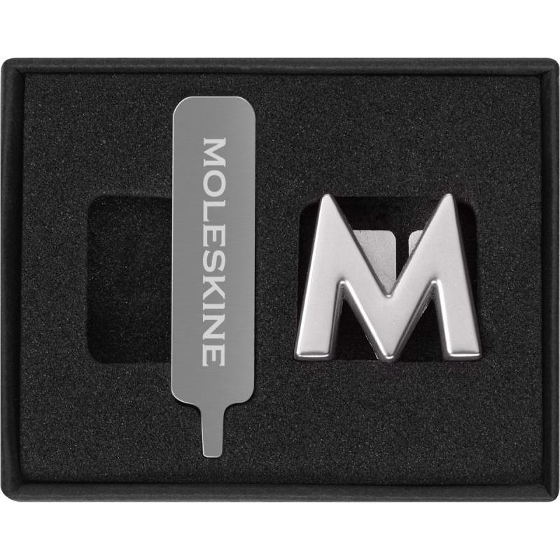Przypinka MOLESKINE M, srebrna