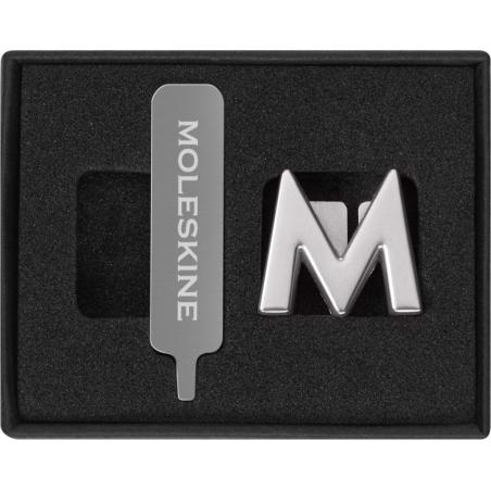 Przypinka MOLESKINE M, srebrna