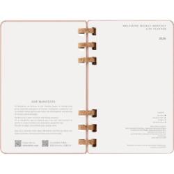 Kalendarz tygodniowy/miesięczny na spirali MOLESKINE 2026, 12M, L, twarda oprawa, 13x21cm, crush almond
