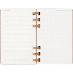 Kalendarz tygodniowy/miesięczny na spirali MOLESKINE 2026, 12M, L, twarda oprawa, 13x21cm, crush almond