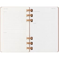 Kalendarz tygodniowy/miesięczny na spirali MOLESKINE 2026, 12M, L, twarda oprawa, 13x21cm, crush almond