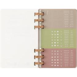Kalendarz tygodniowy/miesięczny na spirali MOLESKINE 2026, 12M, L, twarda oprawa, 13x21cm, crush almond