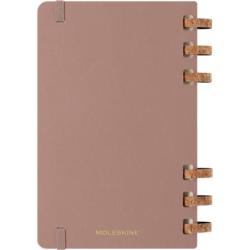 Kalendarz tygodniowy/miesięczny na spirali MOLESKINE 2026, 12M, L, twarda oprawa, 13x21cm, crush almond