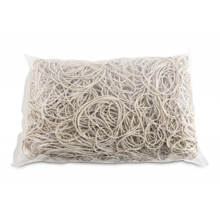 Gumki recepturki OFFICE PRODUCTS, średnica 70mm, 1,5x1,5mm, 60% kauczuku, 1000g, zgrzewka, białe