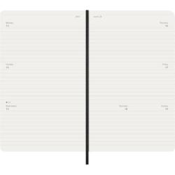 Kalendarz tygodniowy horyzontalny MOLESKINE 2026, 12M, L, miękka oprawa, 13x21cm, czarny