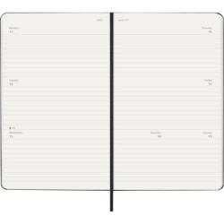 Kalendarz tygodniowy horyzontalny MOLESKINE 2026, 12M, L, twarda oprawa, 13x21cm, czarny
