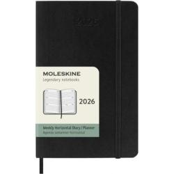 Kalendarz tygodniowy horyzontalny MOLESKINE 2026, 12M, P, miękka oprawa, 9x14cm, czarny