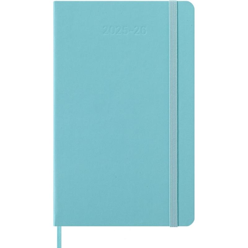 Kalendarz tygodniowy MOLESKINE 2025/26, 18M, L, twarda oprawa, 13x21cm, aquamarine
