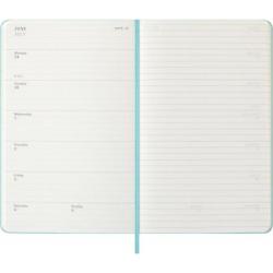 Kalendarz tygodniowy MOLESKINE 2025/26, 18M, L, twarda oprawa, 13x21cm, aquamarine
