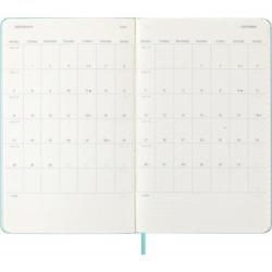 Kalendarz tygodniowy MOLESKINE 2025/26, 18M, L, twarda oprawa, 13x21cm, aquamarine