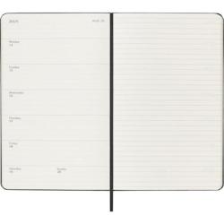 Kalendarz tygodniowy MOLESKINE 2025/26, 18M, L, twarda oprawa, 13x21cm, czarny