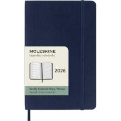 Kalendarz tygodniowy MOLESKINE 2026, 12M, P, miękka oprawa, 9x14cm, sapphire blue