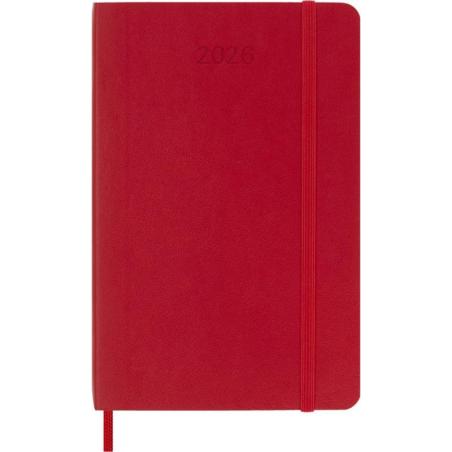 Kalendarz tygodniowy MOLESKINE 2026, 12M, P, miękka oprawa, 9x14cm, scarlet red