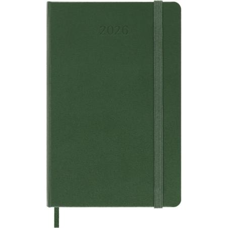 Kalendarz tygodniowy MOLESKINE 2026, 12M, P, twarda oprawa, 9x14cm, myrtle green