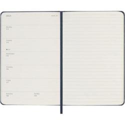Kalendarz tygodniowy MOLESKINE 2026, 12M, P, twarda oprawa, 9x14cm, sapphire blue