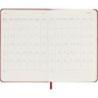 Kalendarz tygodniowy MOLESKINE 2026, 12M, P, twarda oprawa, 9x14cm, scarlet red