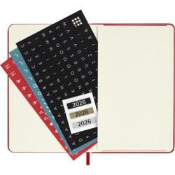 Kalendarz tygodniowy MOLESKINE 2026, 12M, P, twarda oprawa, 9x14cm, scarlet red