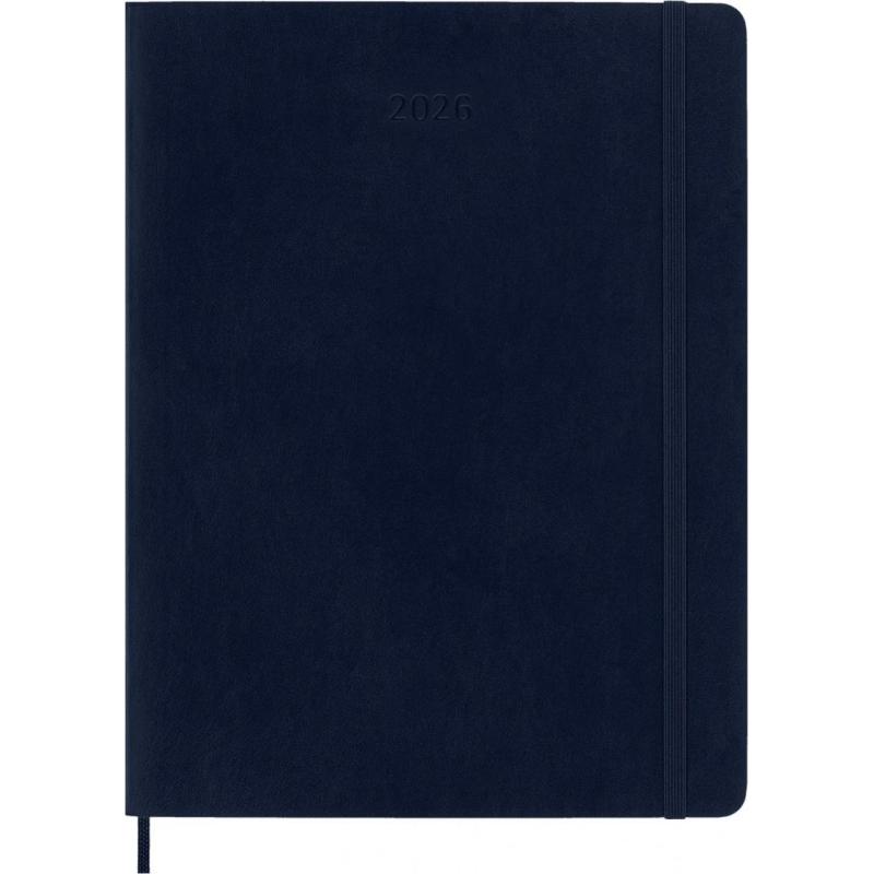 Kalendarz tygodniowy MOLESKINE 2026, 12M, XL, miękka oprawa, 19x25cm, sapphire blue