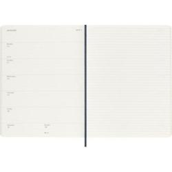 Kalendarz tygodniowy MOLESKINE 2026, 12M, XL, miękka oprawa, 19x25cm, sapphire blue