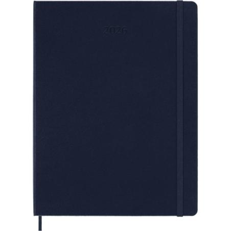 Kalendarz tygodniowy MOLESKINE 2026, 12M, XL, twarda oprawa, 19x25cm, sapphire blue