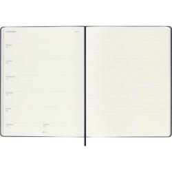 Kalendarz tygodniowy MOLESKINE 2026, 12M, XL, twarda oprawa, 19x25cm, sapphire blue