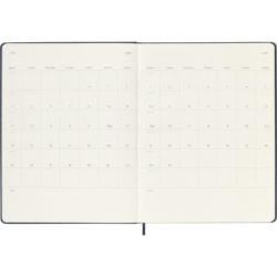 Kalendarz tygodniowy MOLESKINE 2026, 12M, XL, twarda oprawa, 19x25cm, sapphire blue