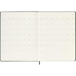 Kalendarz tygodniowy MOLESKINE 2026, 12M, XL, twarda oprawa, 19x25cm, czarny
