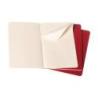 Zestaw 3 zeszytów MOLESKINE Cahier, L, 13x21cm, w linie, 80 stron, cranberry red