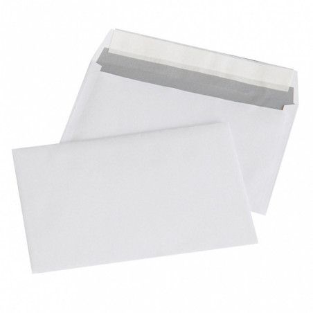 Koperty z taśmą silikonową OFFICE PRODUCTS, HK, C6, 114x162mm, 80gsm, 1000szt., białe
