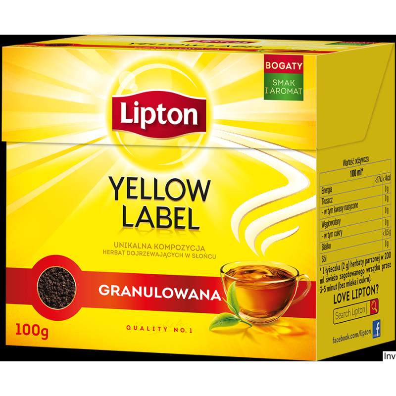 Herbata Lipton Yellow Label Granulowana 100g