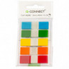 Zakładki indeksujące Q-CONNECT, PP, 12x45mm, 100 kart., zawieszka, mix kolorów
