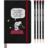 Zestaw MOLESKINE Peanuts Themed 2025, notes Snoopy + 4 ołówki, edycja limitowana, w pudełku