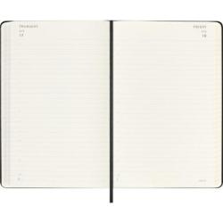 Kalendarz dzienny MOLESKINE 2025/26, 18M, L, twarda oprawa, 13x21cm, czarny