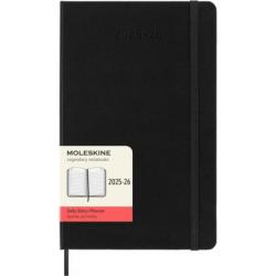 Kalendarz dzienny MOLESKINE 2025/26, 18M, L, twarda oprawa, 13x21cm, czarny