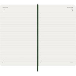 Kalendarz dzienny MOLESKINE 2026, 12M, L, miękka oprawa, 13x21cm, myrtle green