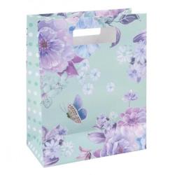 PAKIET Torebka na prezenty DONAU HOME, laminowana, 26x32,5x10cm, całoroczna, z rączką, mix wzorów