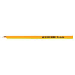 Ołówek drewniany DONAU, HB, lakierowany, żółty, 12 szt.