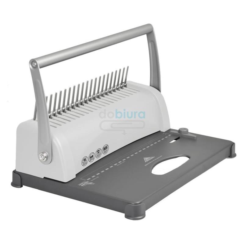 Bindownica Monolith do oprawiania w spirale A4 do 450 kartek, metalowa rączka, standardowe dziurkowanie 21 dziurek