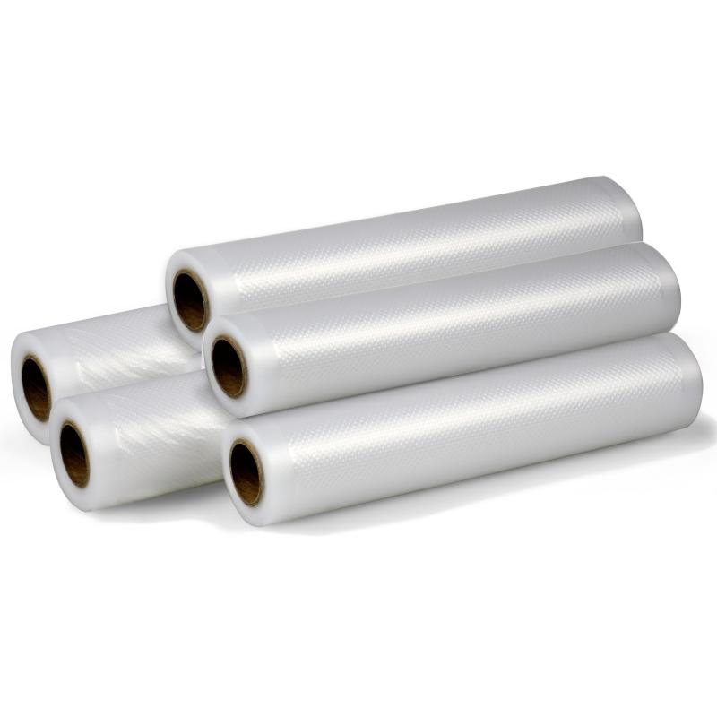 Monolith Zestaw folii do zgrzewarki próżniowej 5 rolek (3x22cm, 2x28cm) do pakowania i mrożenia produktów spożywczych
