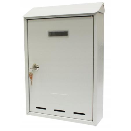 Verotech Skrzynka na listy szara z zamkiem i otworem wrzutowym 330x220x70 mm