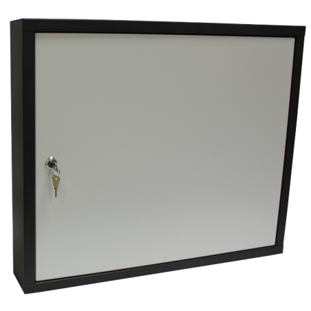 Verotech Szafka wisząca na 150 kluczy czarna z szarymi drzwiami 580 x 480 x 90 mm