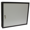 Verotech Szafka wisząca na 150 kluczy czarna z szarymi drzwiami 580 x 480 x 90 mm