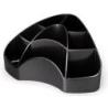 Przybornik biurowy Arda Multipot czarny z 8 przegrodami, 9 x 12,3 x 18,5 cm
