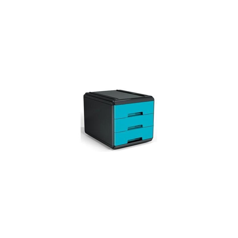 Arda Organizer MyDesk turkusowy 3 szuflady A5 z systemem cichego wysuwania